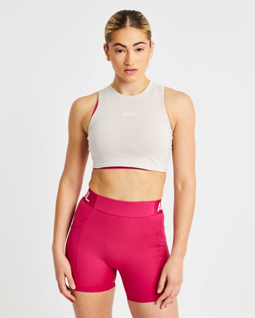 AYBL Allenamento Crop Vest Beige | UPBMC-8097