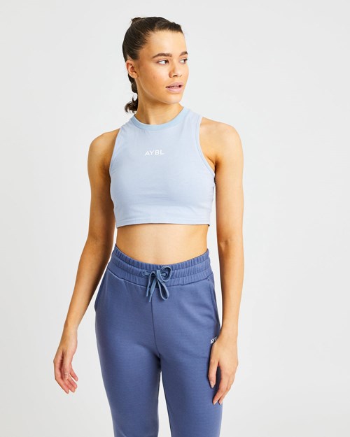 AYBL Allenamento Crop Vest Blu | NMVUT-2487