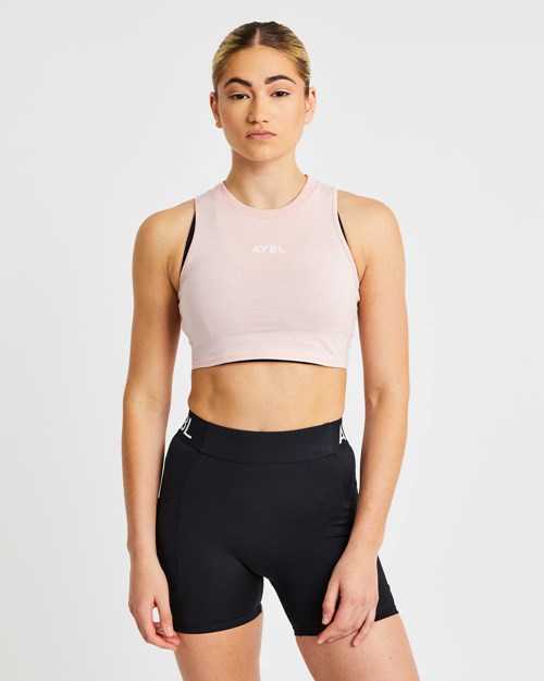 AYBL Allenamento Crop Vest Rosa | KGLRQ-9136
