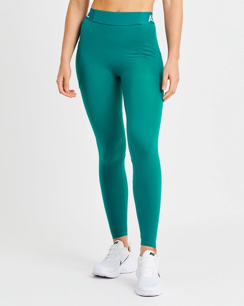 AYBL Allenamento Leggings Teal | CAEWN-8251
