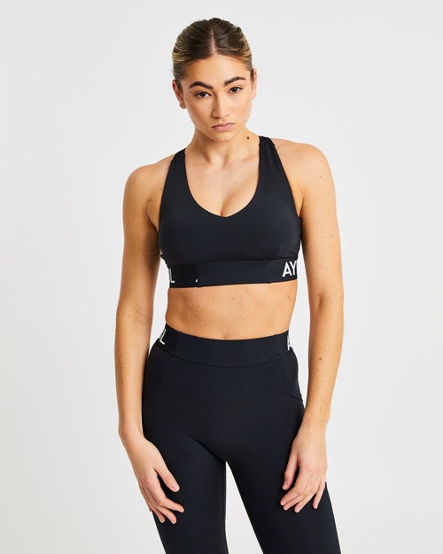 AYBL Allenamento Sports Bra Nere | SWPOF-4861