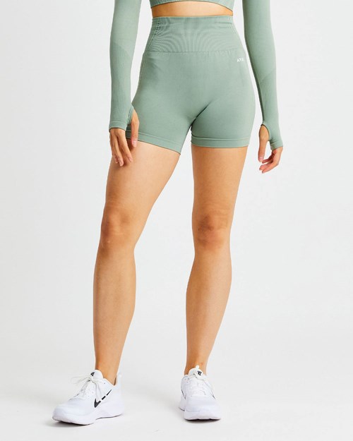 AYBL Balance V2 Seamless Shorts Verde Oliva Verdi | TKYOA-2708