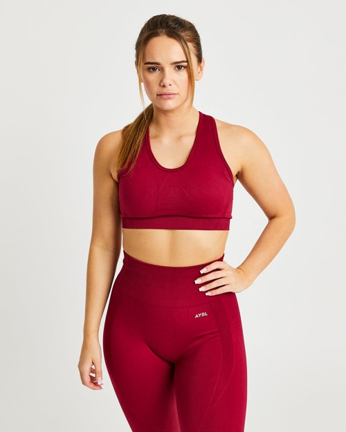 AYBL Balance V2 Seamless Sports Bra Rosse | OUCNJ-0741