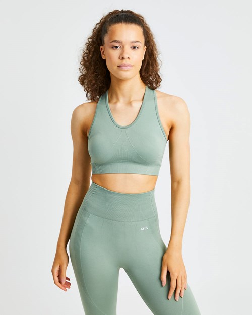 AYBL Balance V2 Seamless Sports Bra Verde Oliva Verdi | TFIUC-1834