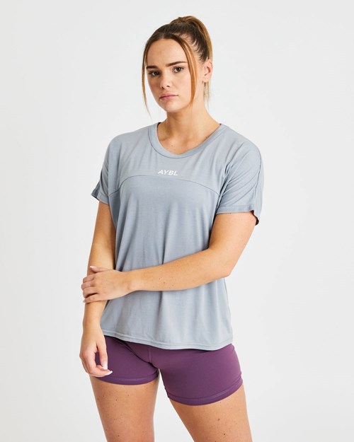 AYBL Boxy T Shirt Grigie | RDZYK-1635