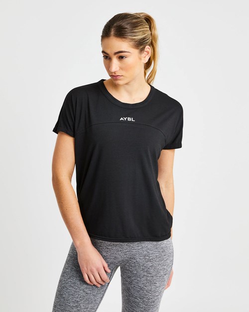 AYBL Boxy T Shirt Nere | HUABE-7945