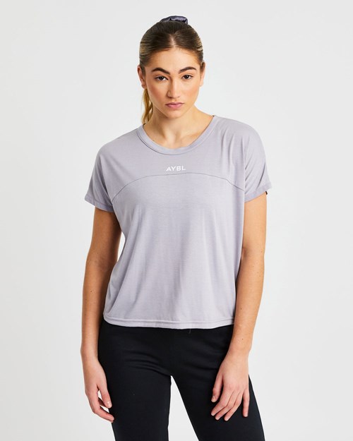 AYBL Boxy T Shirt Soft Lilac | RJHCI-5691