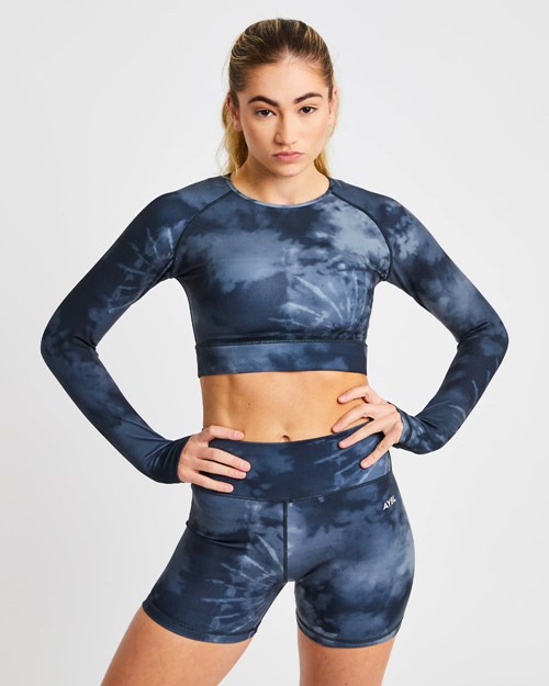 AYBL Core Long Sleeve Crop Top Nere | OAMND-5243