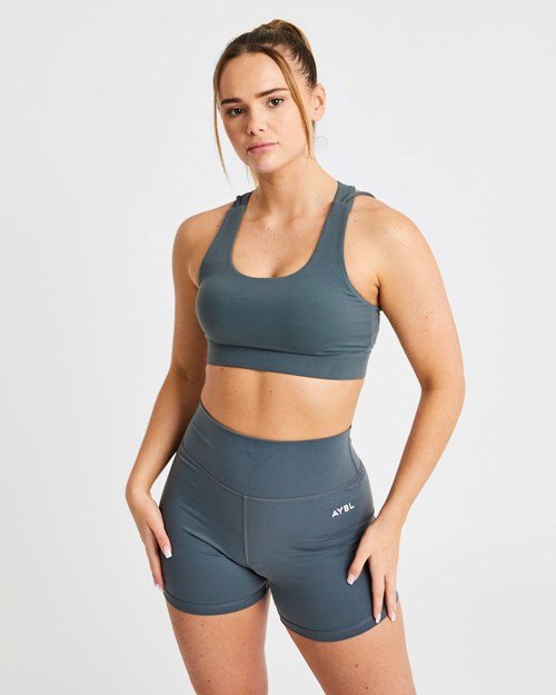 AYBL Core Sports Bra Grigie | XERNH-9467