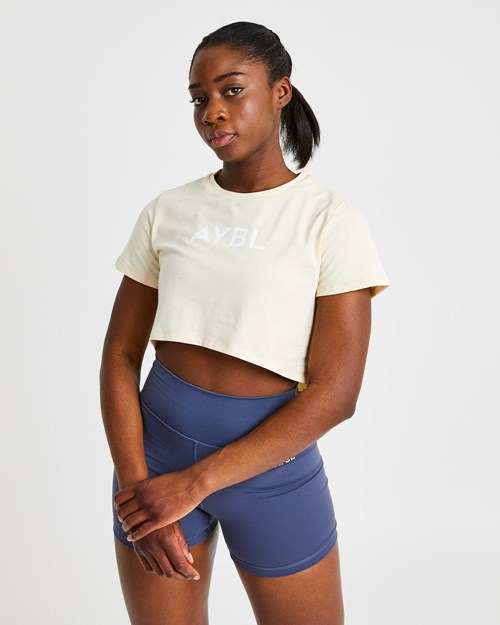 AYBL Crop T Shirt Nude | ZMIYR-9867