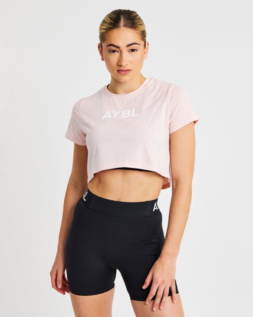 AYBL Crop T Shirt Rosa | FDYAN-0486