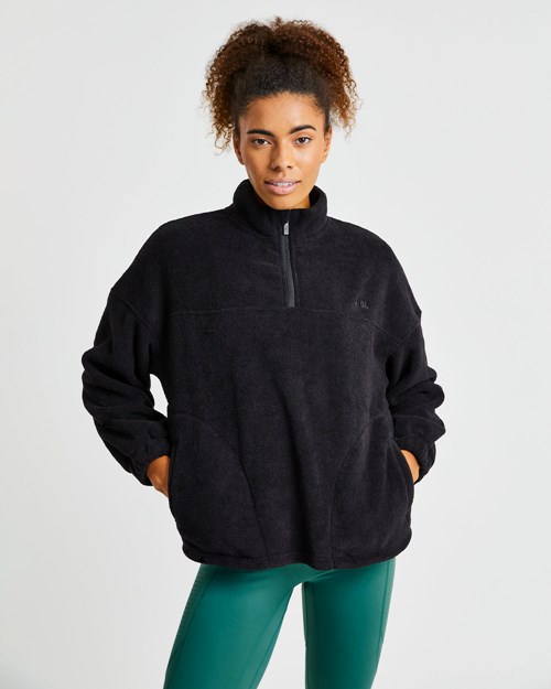 AYBL Effortless Oversized Fleece Nere | TIBZF-9418