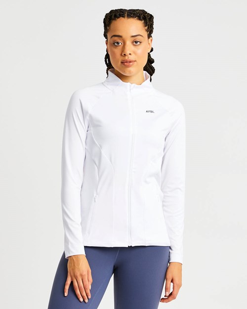 AYBL Effortless Zip Jacket Bianche | ODIUJ-2801