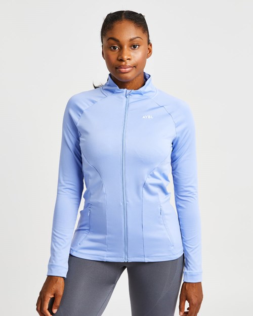 AYBL Effortless Zip Jacket Blu Chiaro | GLJOT-8590