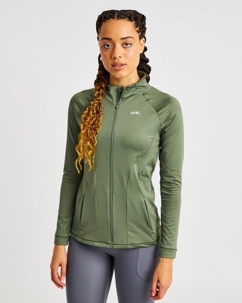 AYBL Effortless Zip Jacket Verde Oliva Verdi | ANXRC-5124
