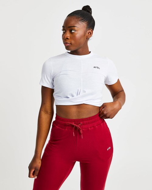 AYBL Element Twist Top Bianche | JSENO-0694