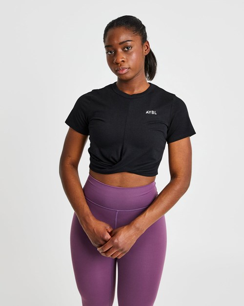 AYBL Element Twist Top Nere | CJKUT-5816