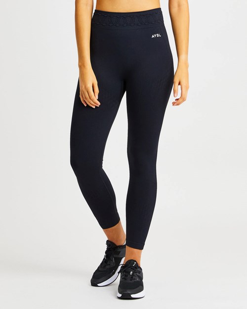 AYBL Elevate Seamless Leggings Nere | JIUOB-6154