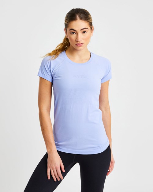 AYBL Embrace Seamless T Shirt Blu | SGLUW-2435