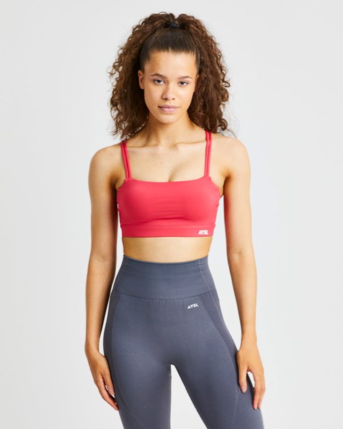 AYBL Essential Bandeau Sports Bra Rosa | YLXGF-3091