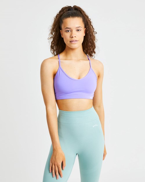 AYBL Essential V Neck Sports Bra Viola | AFYCV-2136