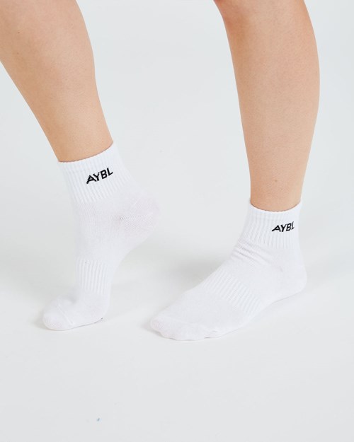 AYBL Everyday Ankle Socks (3 Pack) Bianche | HXIGB-9024