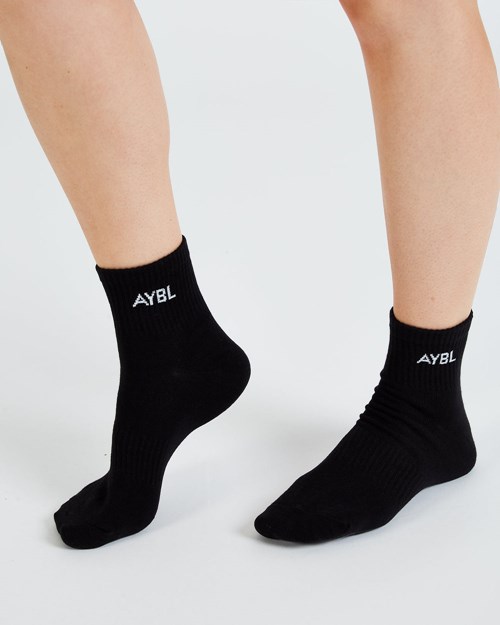 AYBL Everyday Ankle Socks (3 Pack) Nere | ZWFCN-7286