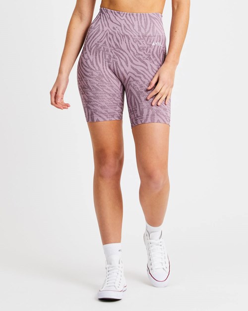AYBL Evolve Animal Seamless Shorts Mauve Lilac | LWNEP-0369