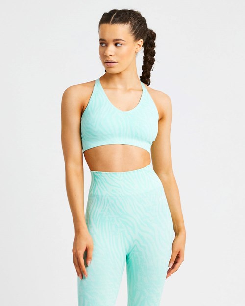 AYBL Evolve Animal Seamless Sports Bra Menta Verdi | QWRVI-1627
