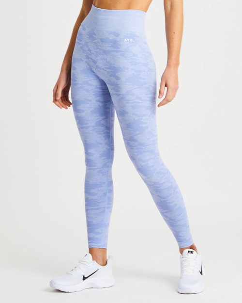 AYBL Evolve Camo Seamless Leggings Blu | ZXLUA-0853