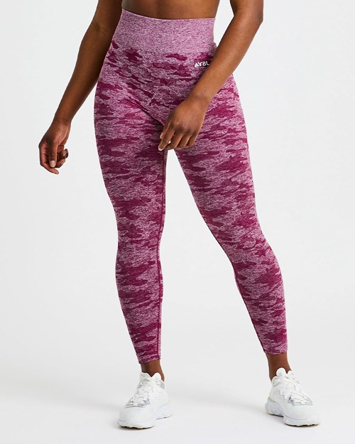 AYBL Evolve Camo Seamless Leggings Bordeaux | AUFMH-3907