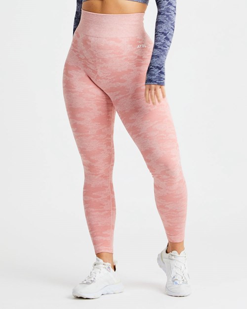 AYBL Evolve Camo Seamless Leggings Rosa | JZAMV-5102