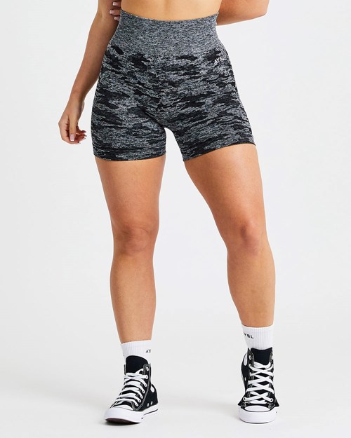 AYBL Evolve Camo Seamless Shorts Nere | ORUNS-8953