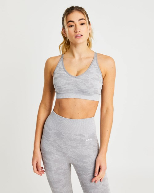 AYBL Evolve Camo Seamless Sports Bra Grigie | KQHEA-5604