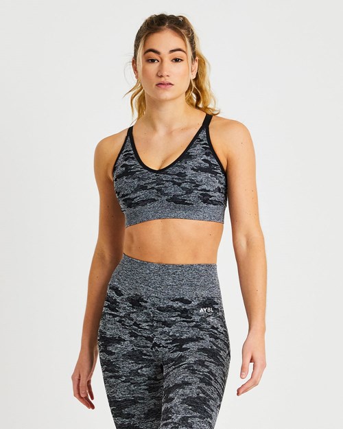 AYBL Evolve Camo Seamless Sports Bra Nere | IHKUW-7142
