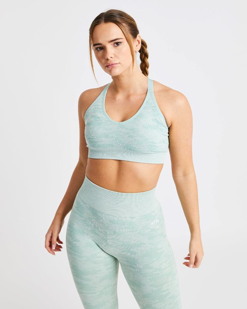 AYBL Evolve Camo Seamless Sports Bra Verdi | OGQMA-8612