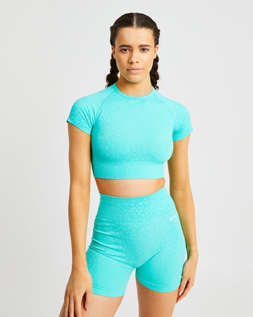 AYBL Evolve Speckle Seamless Crop Top Verdi | LQNWK-2589
