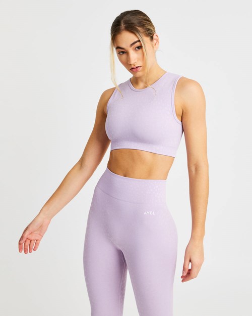 AYBL Evolve Speckle Seamless Crop Vest Lilac | GJQLR-7062