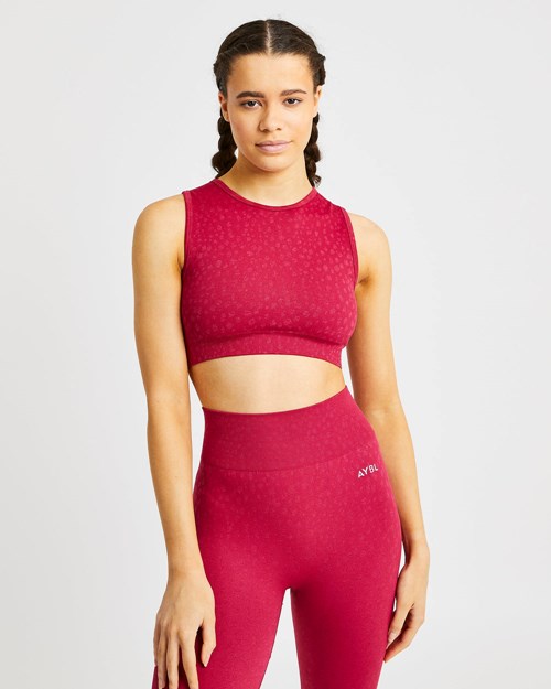 AYBL Evolve Speckle Seamless Crop Vest Raspberry | EFORA-4197
