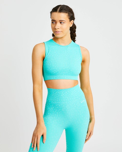 AYBL Evolve Speckle Seamless Crop Vest Verdi | HXJZN-1837