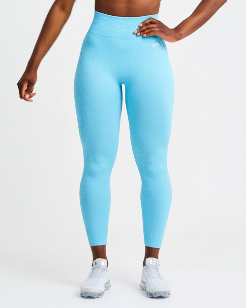 AYBL Evolve Speckle Seamless Leggings Blu Chiaro | GCXQV-0423