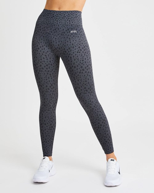 AYBL Evolve Speckle Seamless Leggings Charcoal | GIJBV-0834