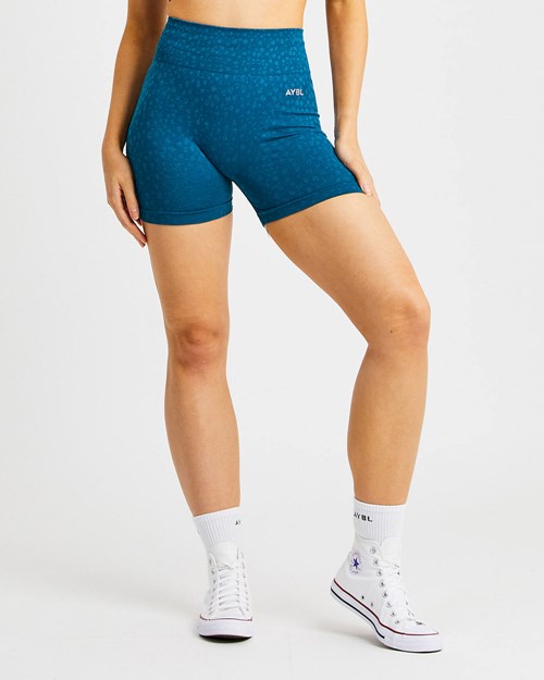 AYBL Evolve Speckle Seamless Shorts Teal | NKCRF-5618