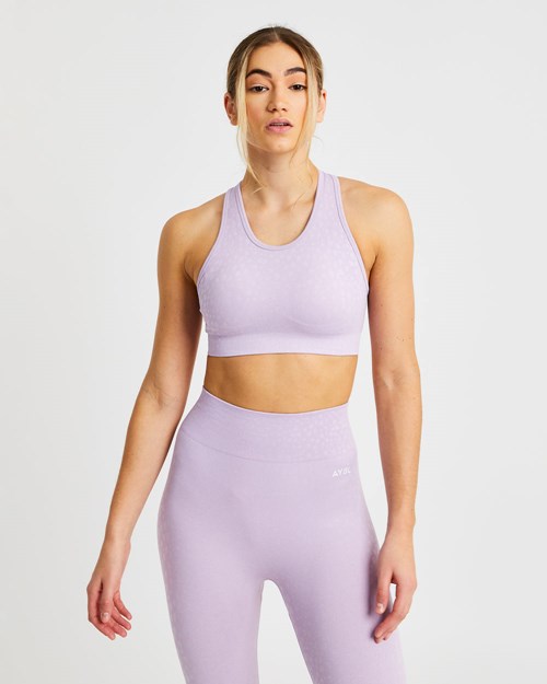 AYBL Evolve Speckle Seamless Sports Bra Lilac | EVWHL-7046