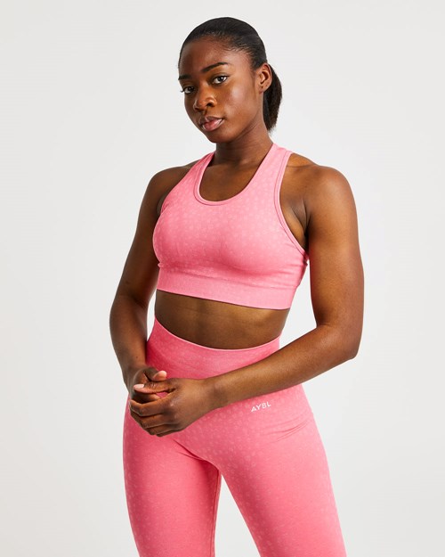 AYBL Evolve Speckle Seamless Sports Bra Corallo Rosa | WBNVX-8416