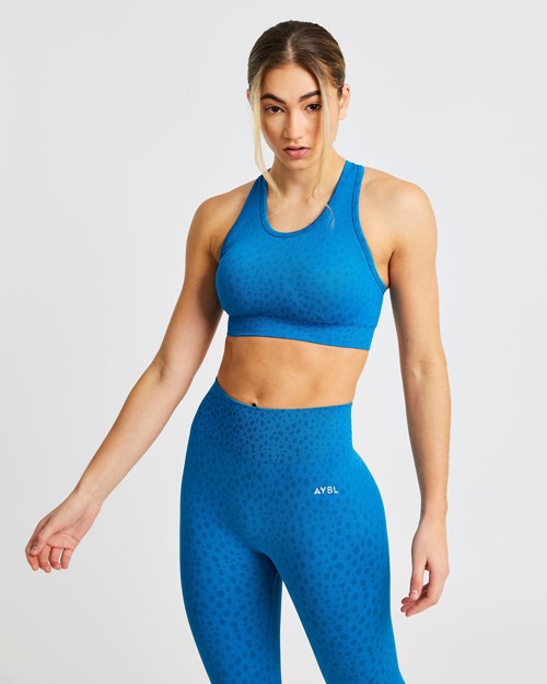 AYBL Evolve Speckle Seamless Sports Bra Blu | ZQOHA-4013