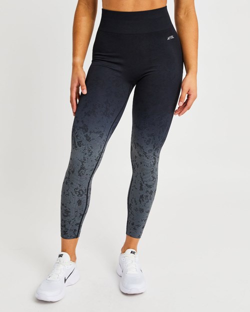 AYBL Flare Seamless Leggings Nere | IMBPN-0536