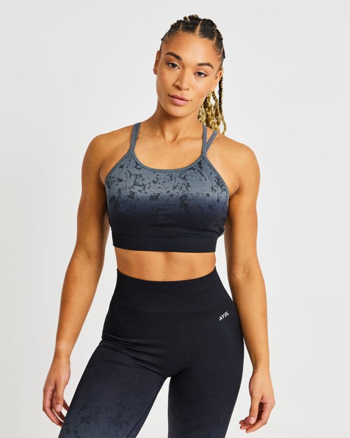 AYBL Flare Seamless Sports Bra Nere | JXFLV-2674