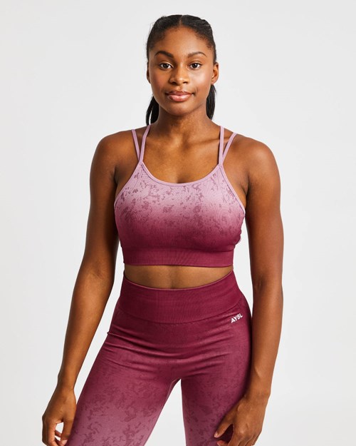 AYBL Flare Seamless Sports Bra Plum | XDRBS-0356