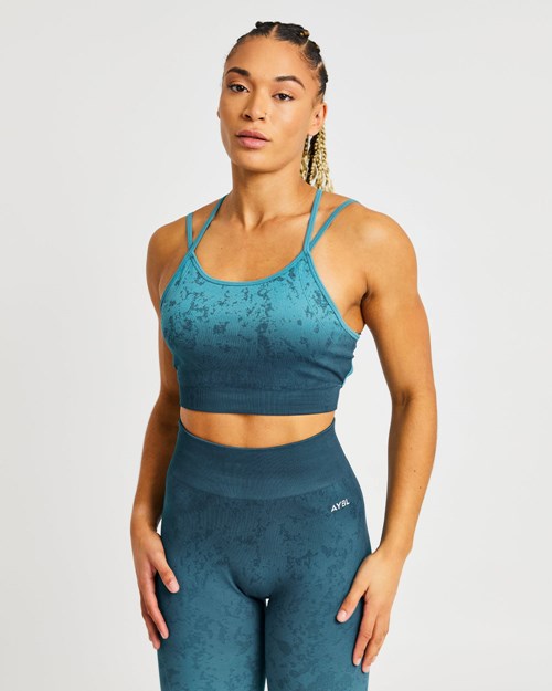 AYBL Flare Seamless Sports Bra Teal | ESXTC-5368